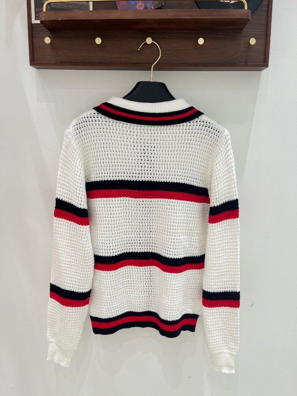 🍦Miu Miu🍦Red Label Striped Collared Knit Cardigan - Picture 3 of 6